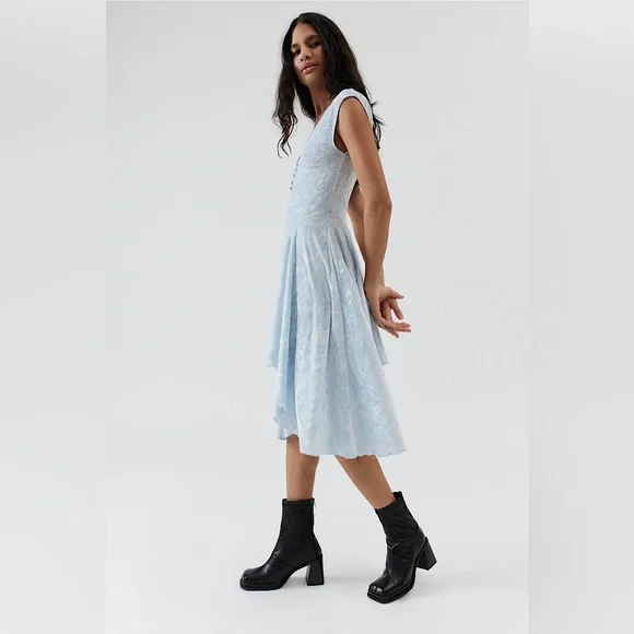 NEW Silence + Noise | Corina Velvet Mini Dress | Size XS - Picture 3 of 12